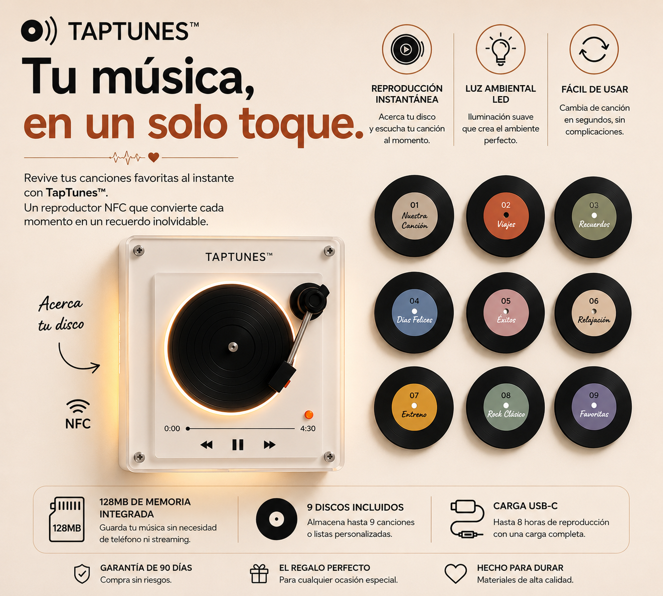 TapTunes™ – Reproductor Musical